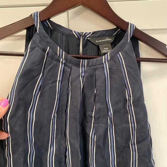 Club Monaco navy striped tank - Picture 6 of 7